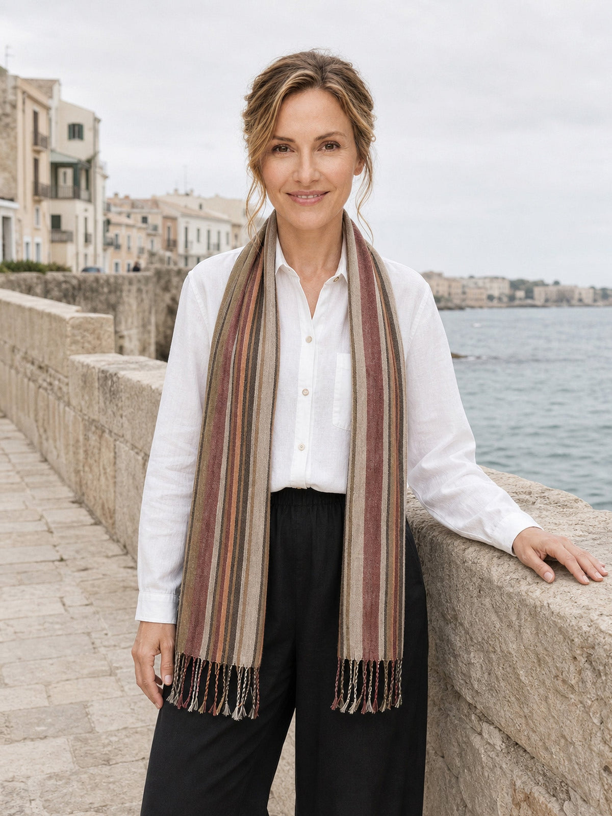 Cotton Linen Lightweight Soft Scarf