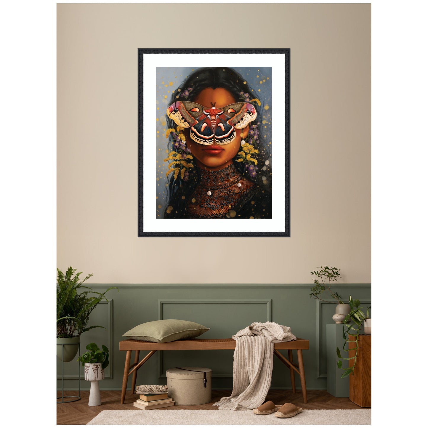 Asters and Goldenrod by Charlotte Brindley Framed Wall Art Print