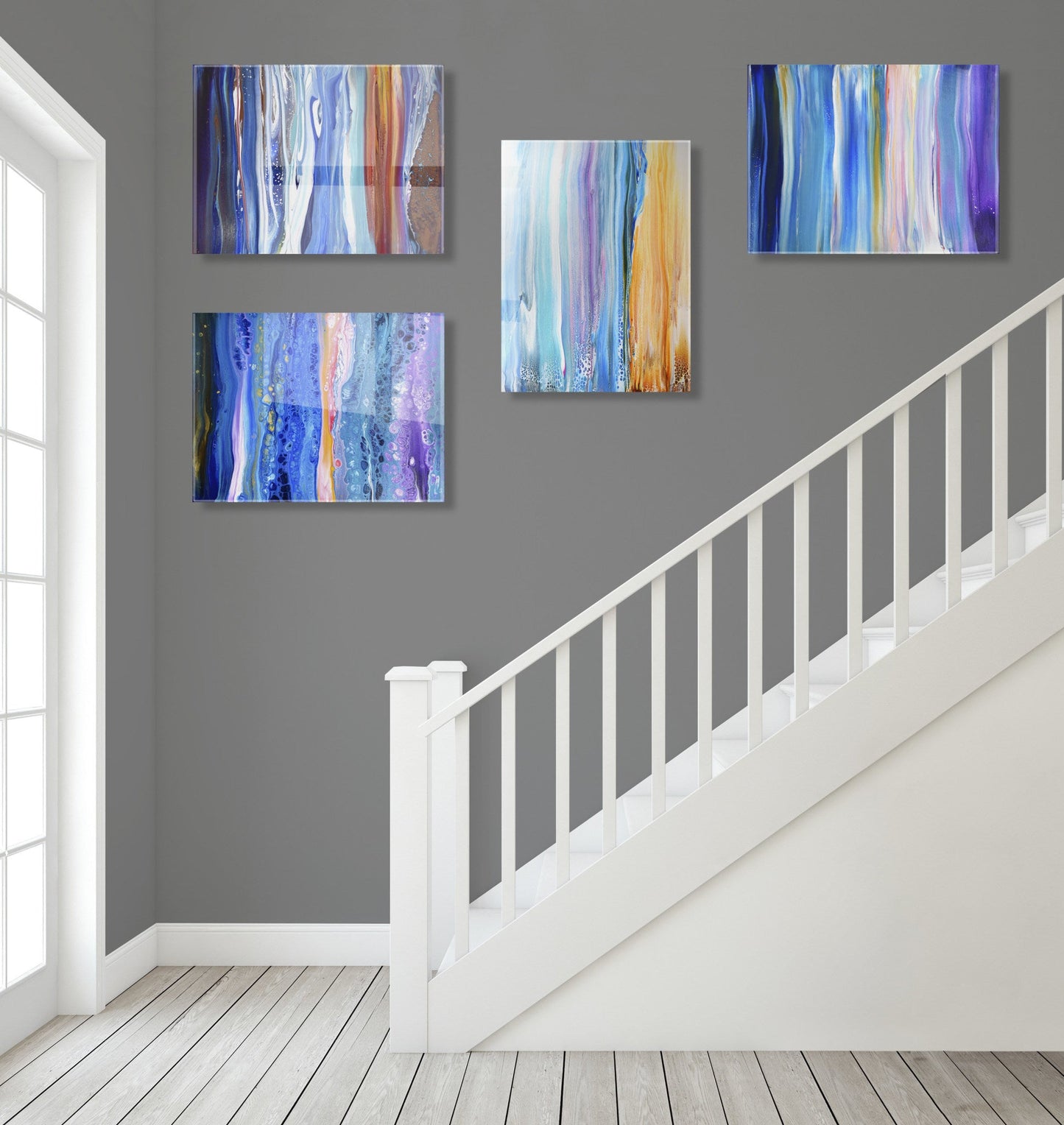 Coastal Currents Floating Acrylic Art by Xizhou Xie Limited Edition