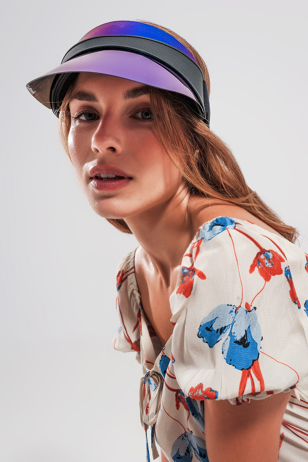 Aura Blue Curved Visor