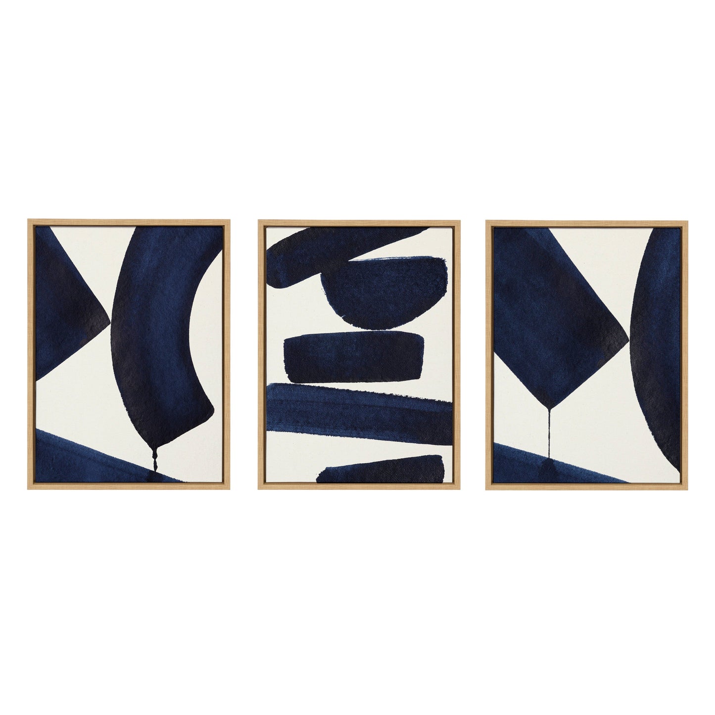 Sylvie Japandi 3, Japandi 26 and Japandi 4 Framed Canvas Set by Rocket Jack