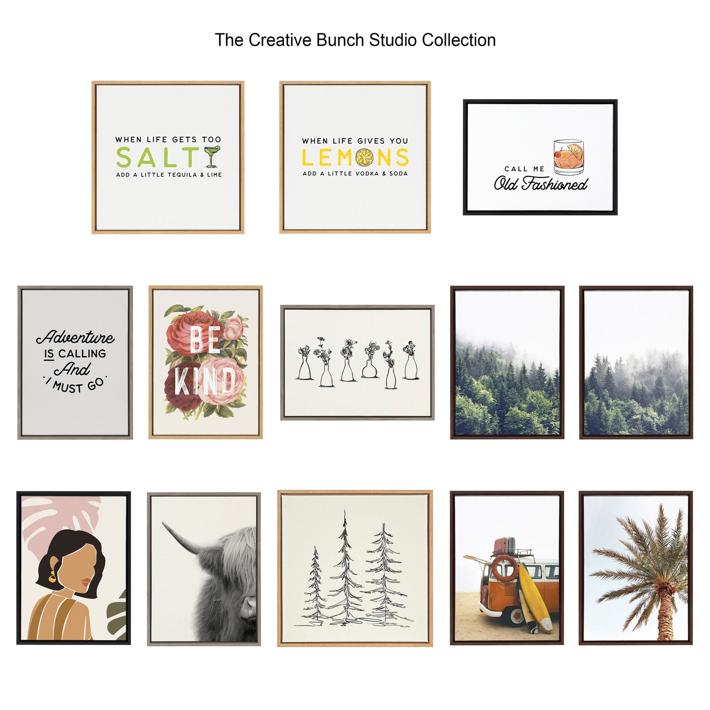 Sylvie Neutral Botanical 1 and 2 Framed Canvas Set by The Creative Bunch Studio