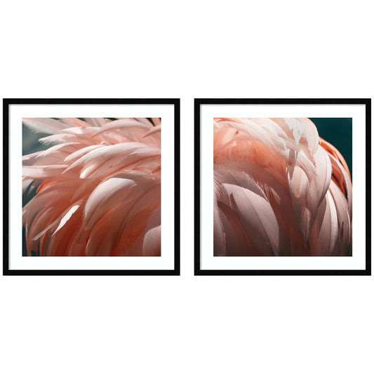 Flamingo No. 1 & 2 2 Piece Framed Wall Art Print Set by Alicia Bock