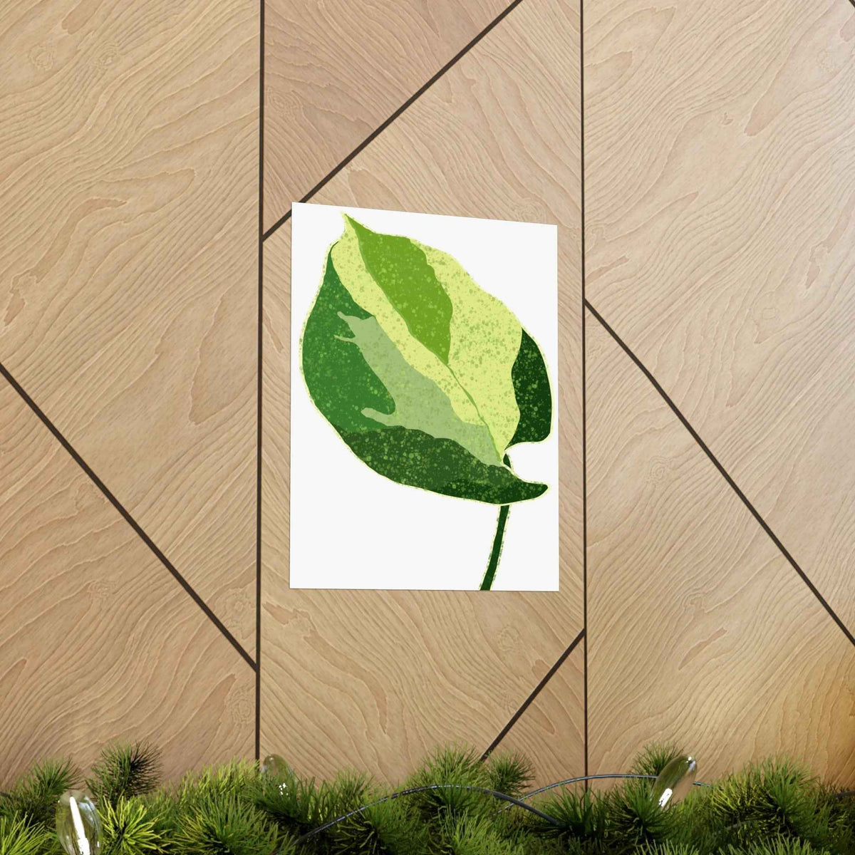 Manjula Pothos Illustrated Botanical Print – Unframed Wall Art