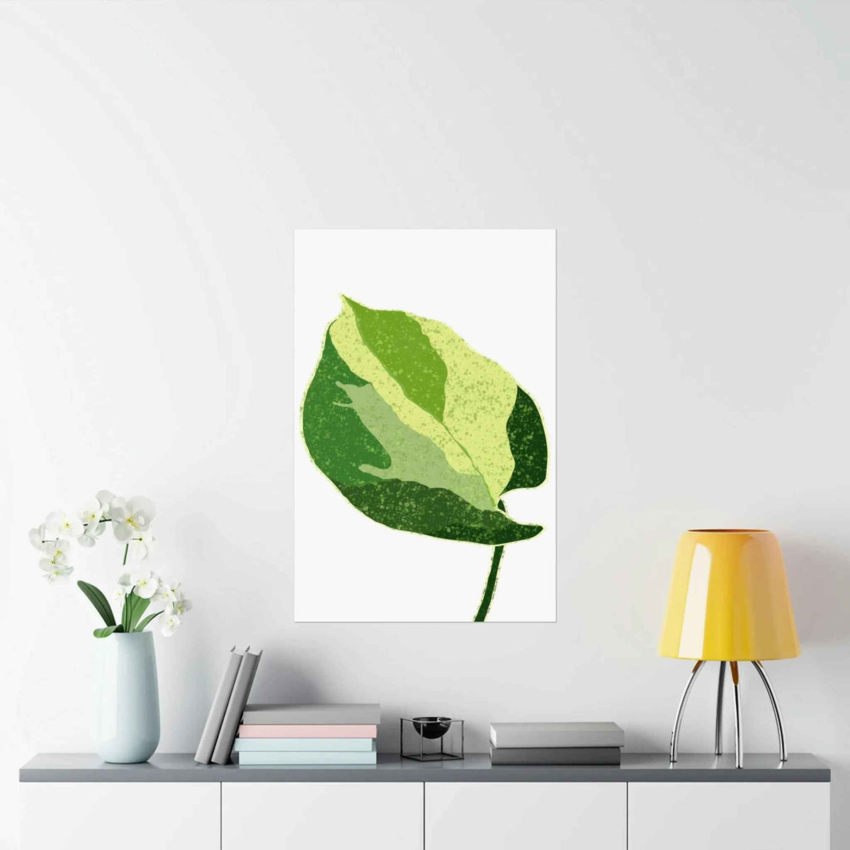 Manjula Pothos Illustrated Botanical Print – Unframed Wall Art