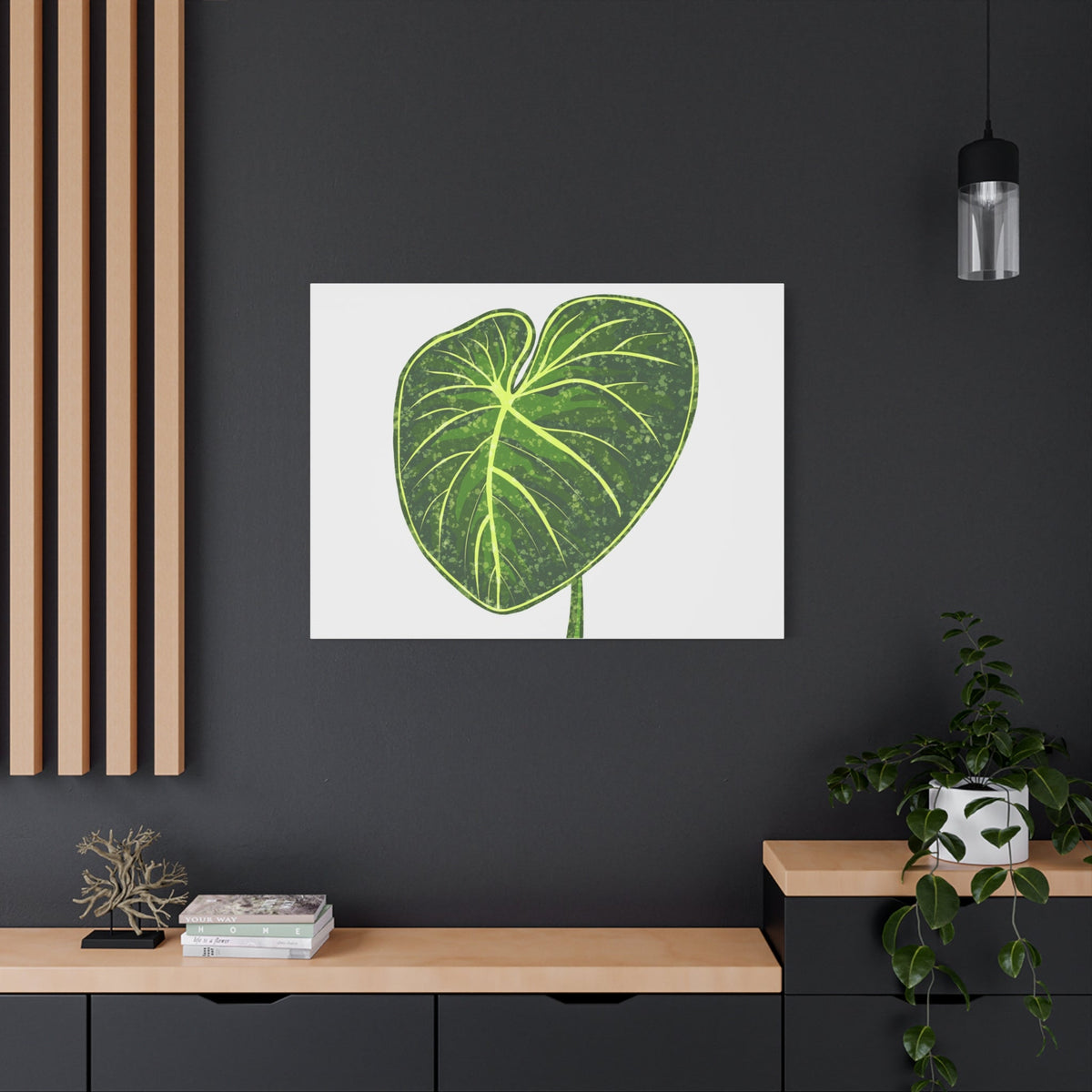 Philodendron Gloriosum Canvas Print – Botanical Wall Art