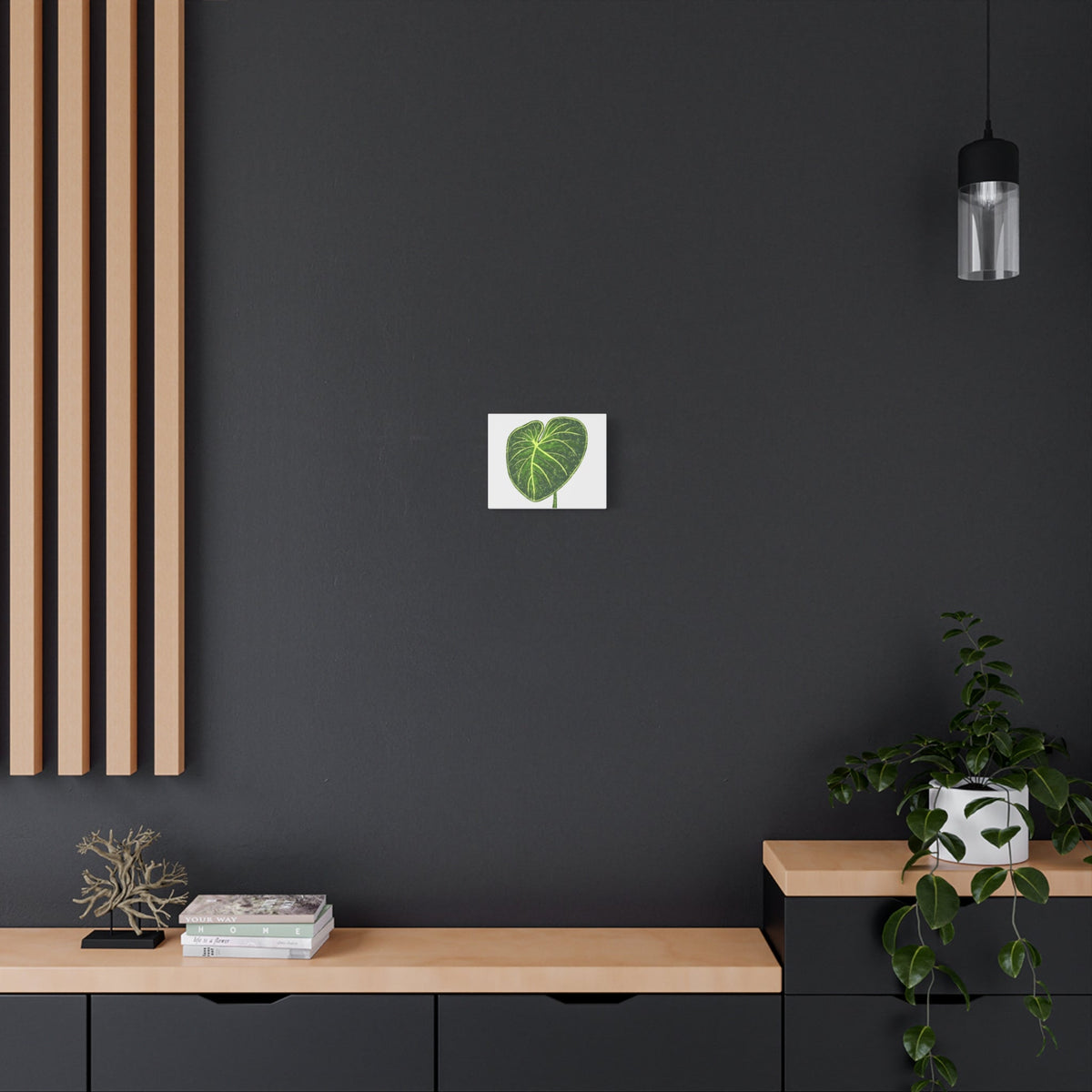 Philodendron Gloriosum Canvas Print – Botanical Wall Art