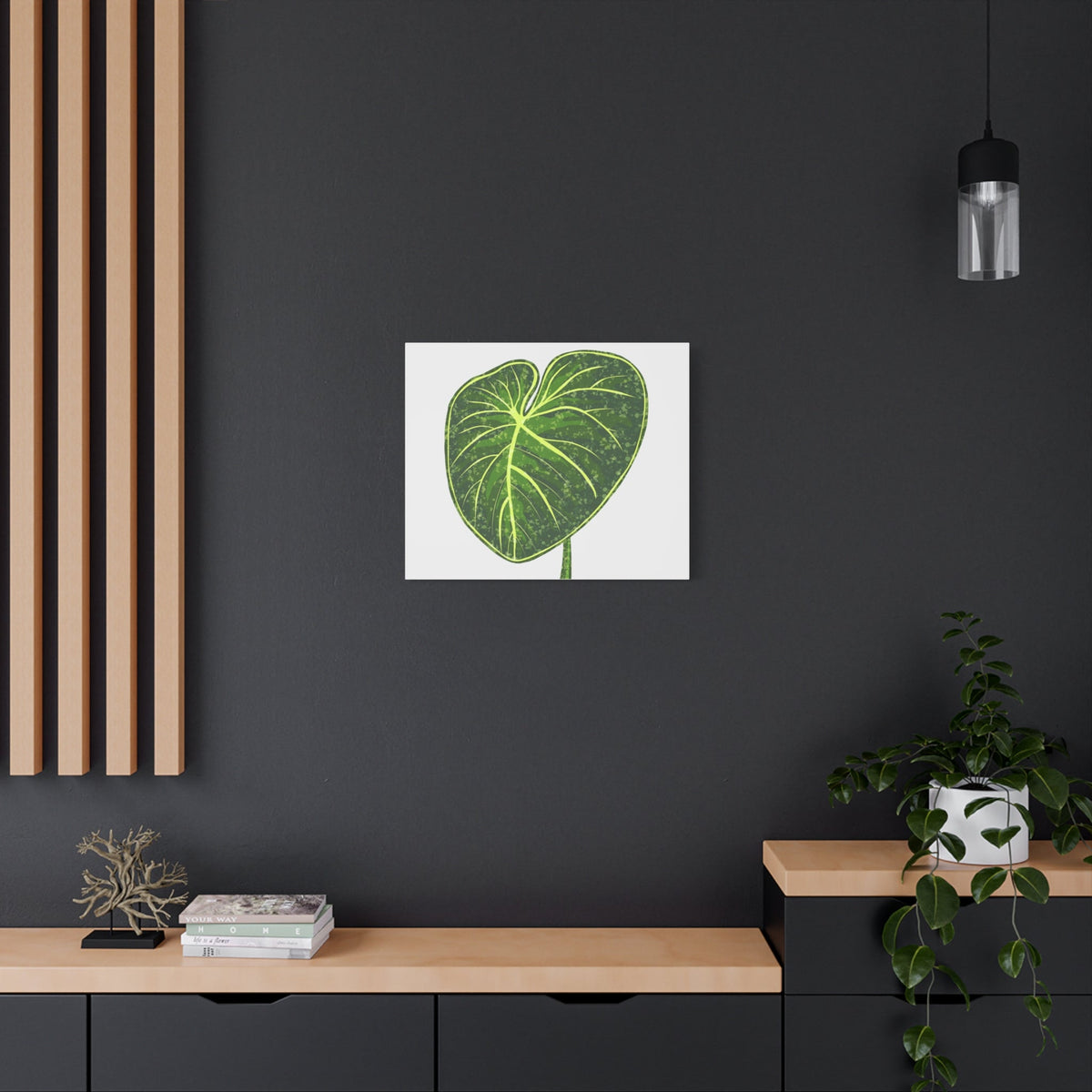 Philodendron Gloriosum Canvas Print – Botanical Wall Art