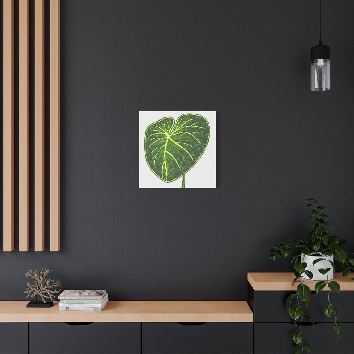 Philodendron Gloriosum Canvas Print – Botanical Wall Art