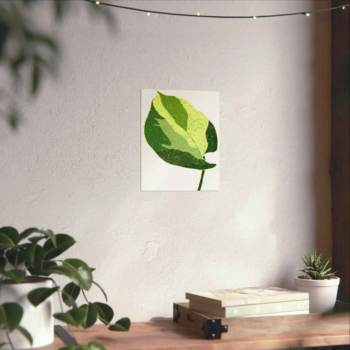 Manjula Pothos Illustrated Botanical Print – Unframed Wall Art