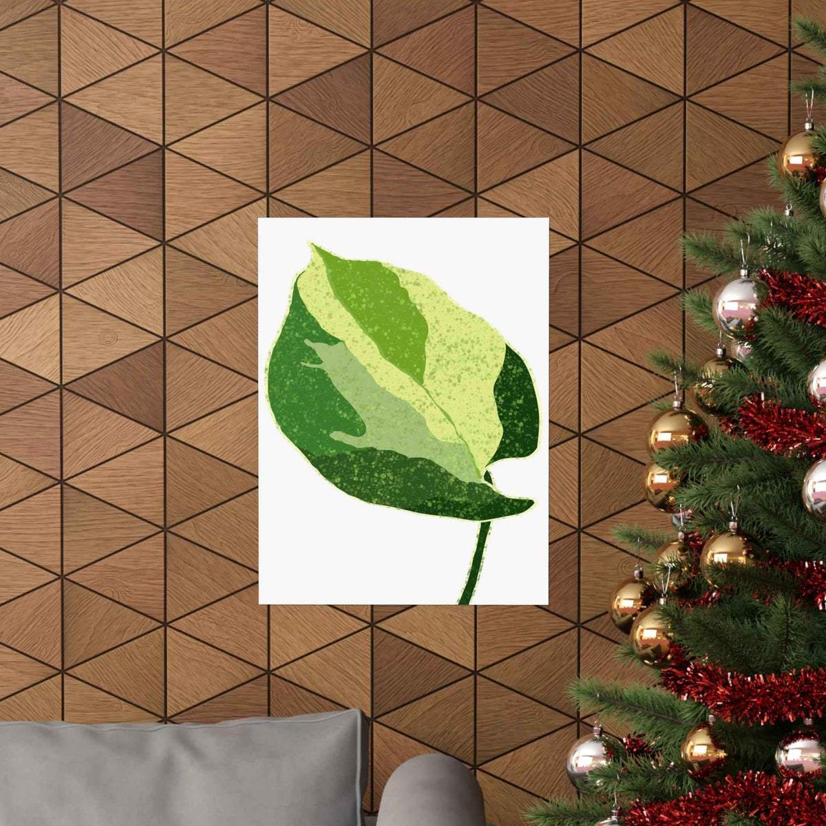 Manjula Pothos Illustrated Botanical Print – Unframed Wall Art