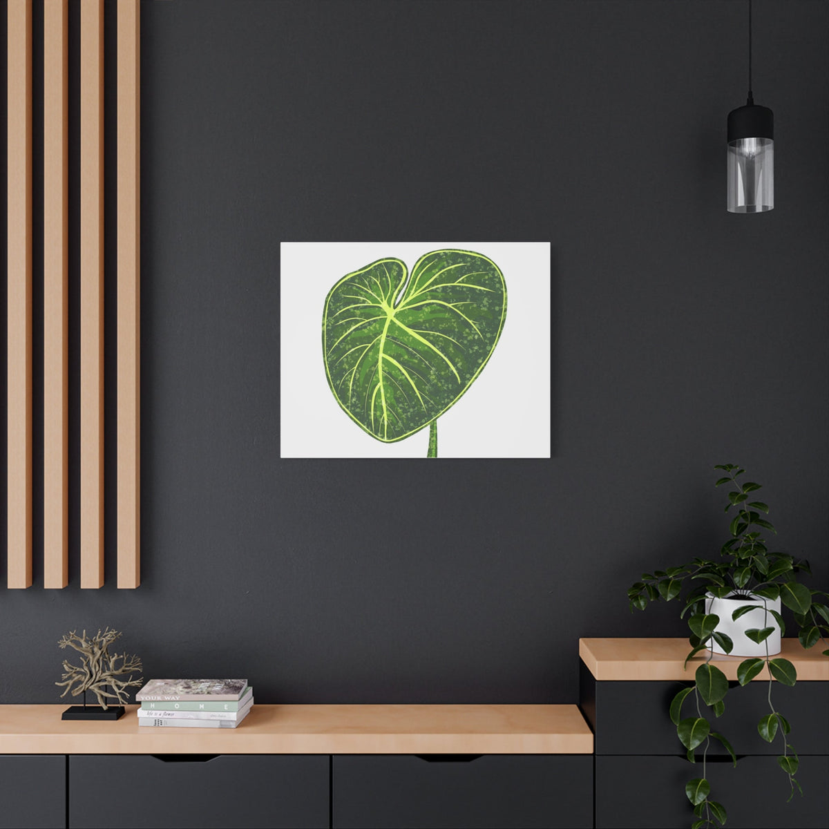 Philodendron Gloriosum Canvas Print – Botanical Wall Art