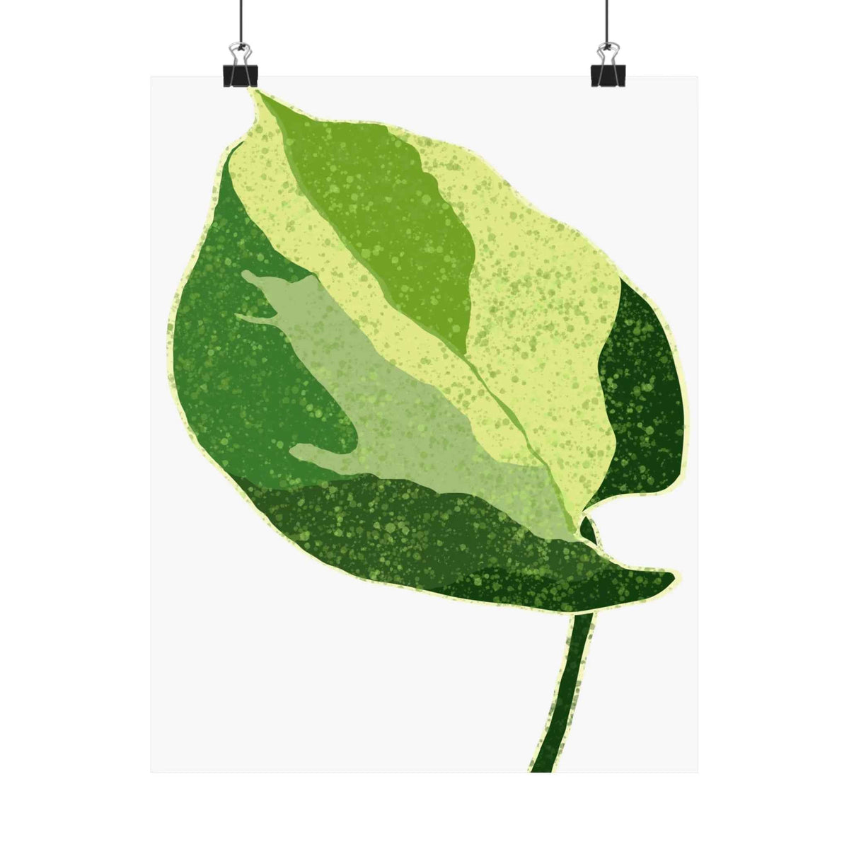 Manjula Pothos Illustrated Botanical Print – Unframed Wall Art
