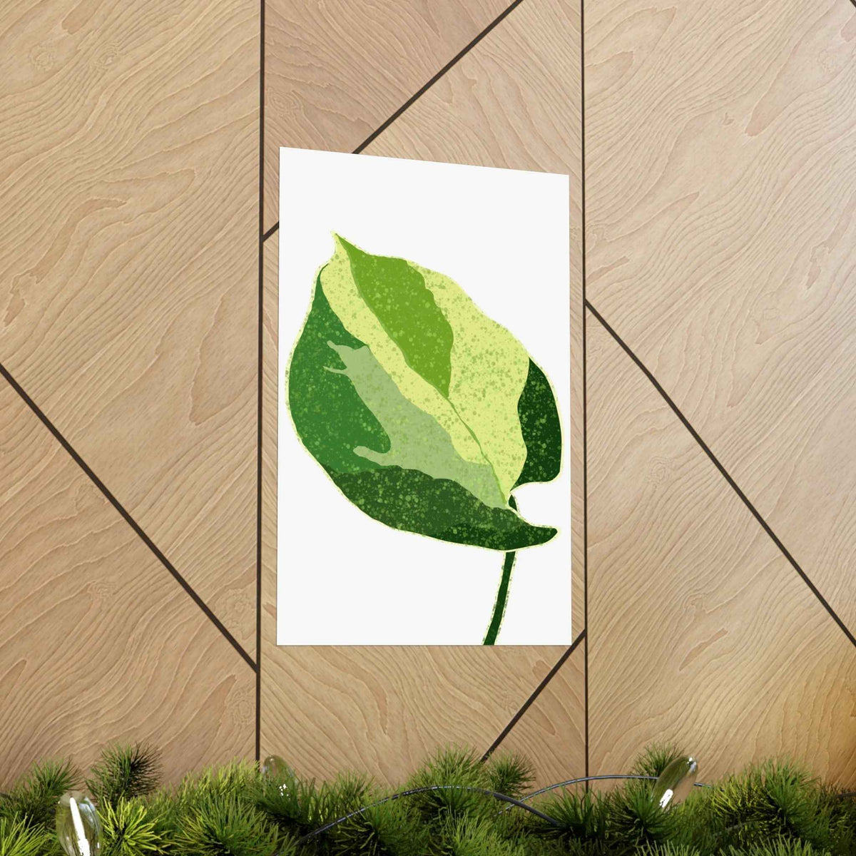 Manjula Pothos Illustrated Botanical Print – Unframed Wall Art