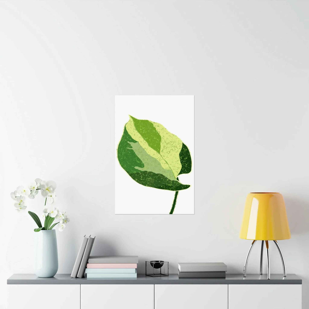Manjula Pothos Illustrated Botanical Print – Unframed Wall Art