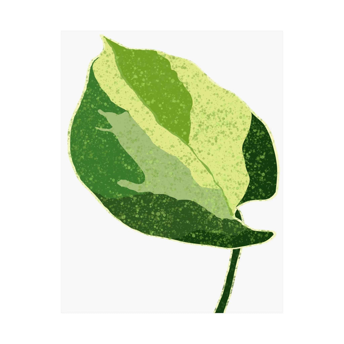 Manjula Pothos Illustrated Botanical Print – Unframed Wall Art