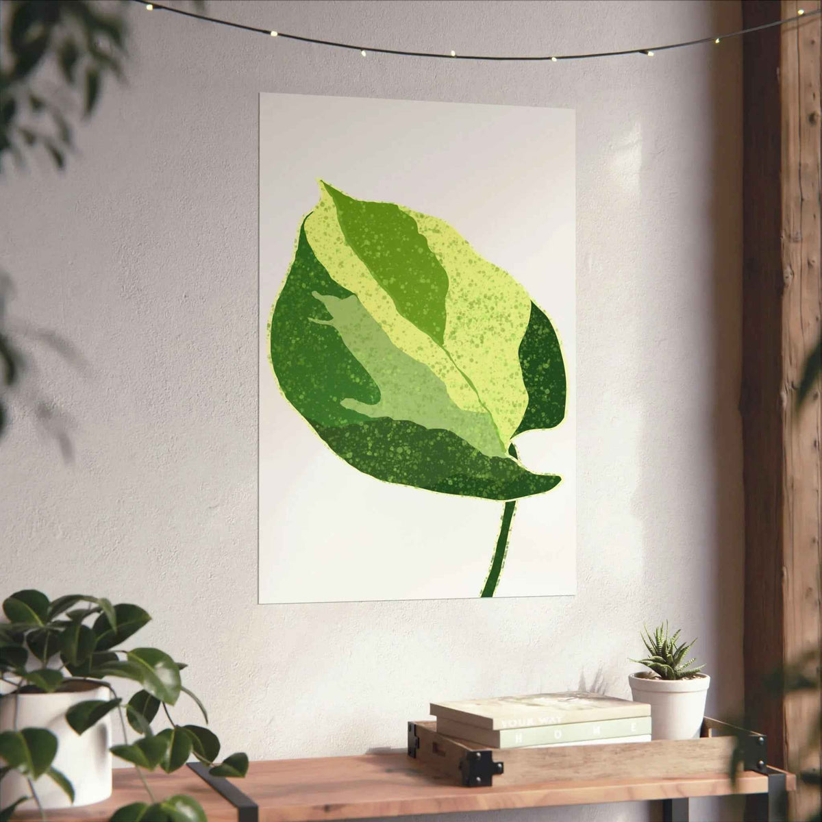 Manjula Pothos Illustrated Botanical Print – Unframed Wall Art