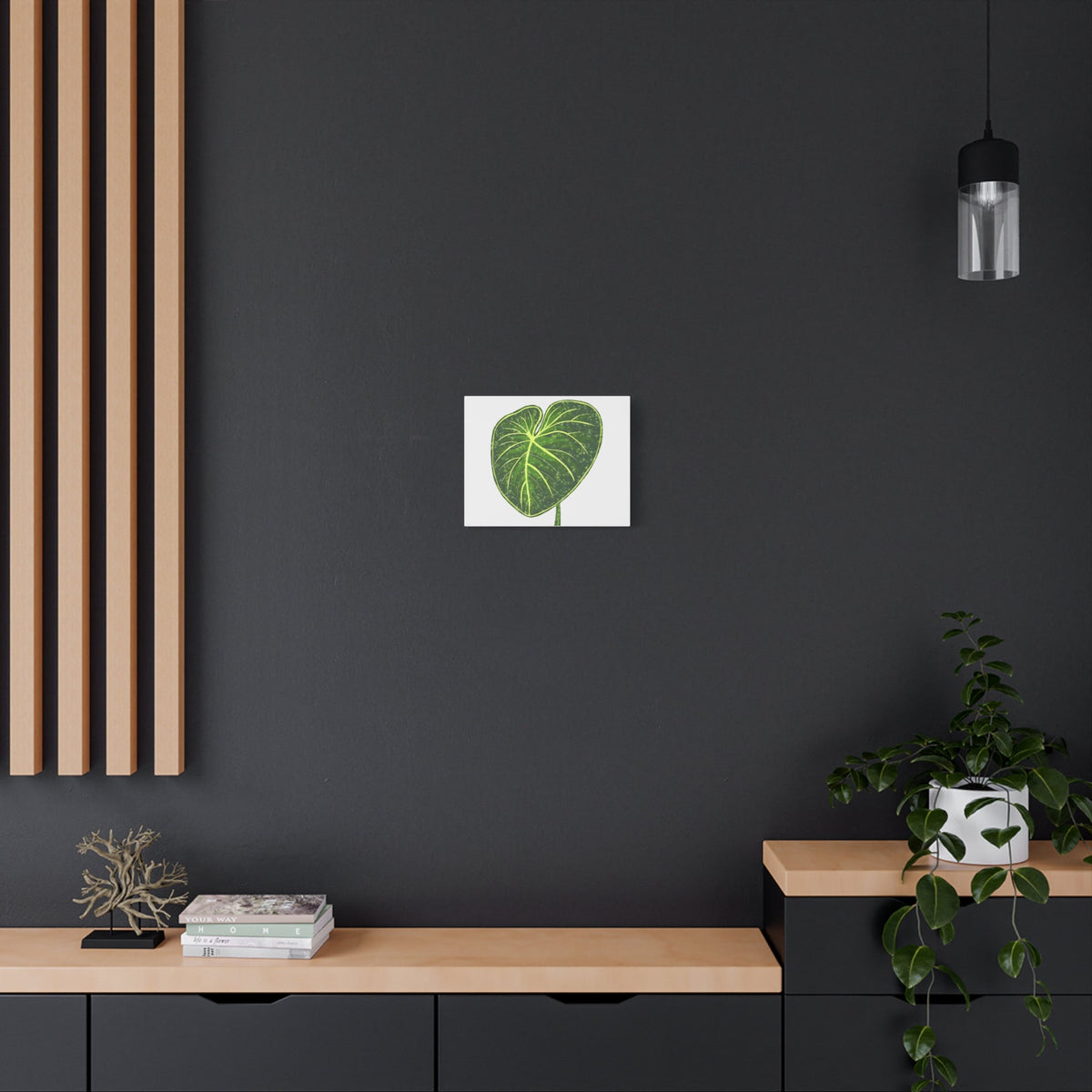 Philodendron Gloriosum Canvas Print – Botanical Wall Art