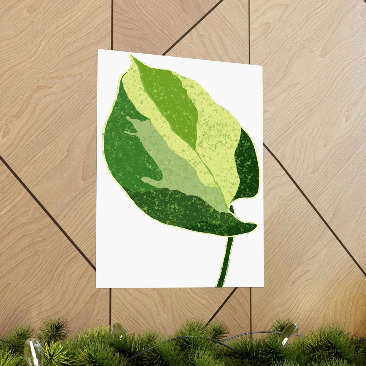 Manjula Pothos Illustrated Botanical Print – Unframed Wall Art