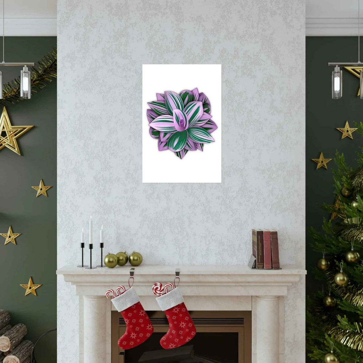 Tradescantia Nanouk Botanical Print – Unframed Wall Art