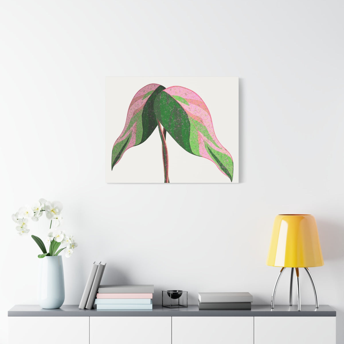 Pink Princess Philodendron Canvas Print – Botanical Wall Art