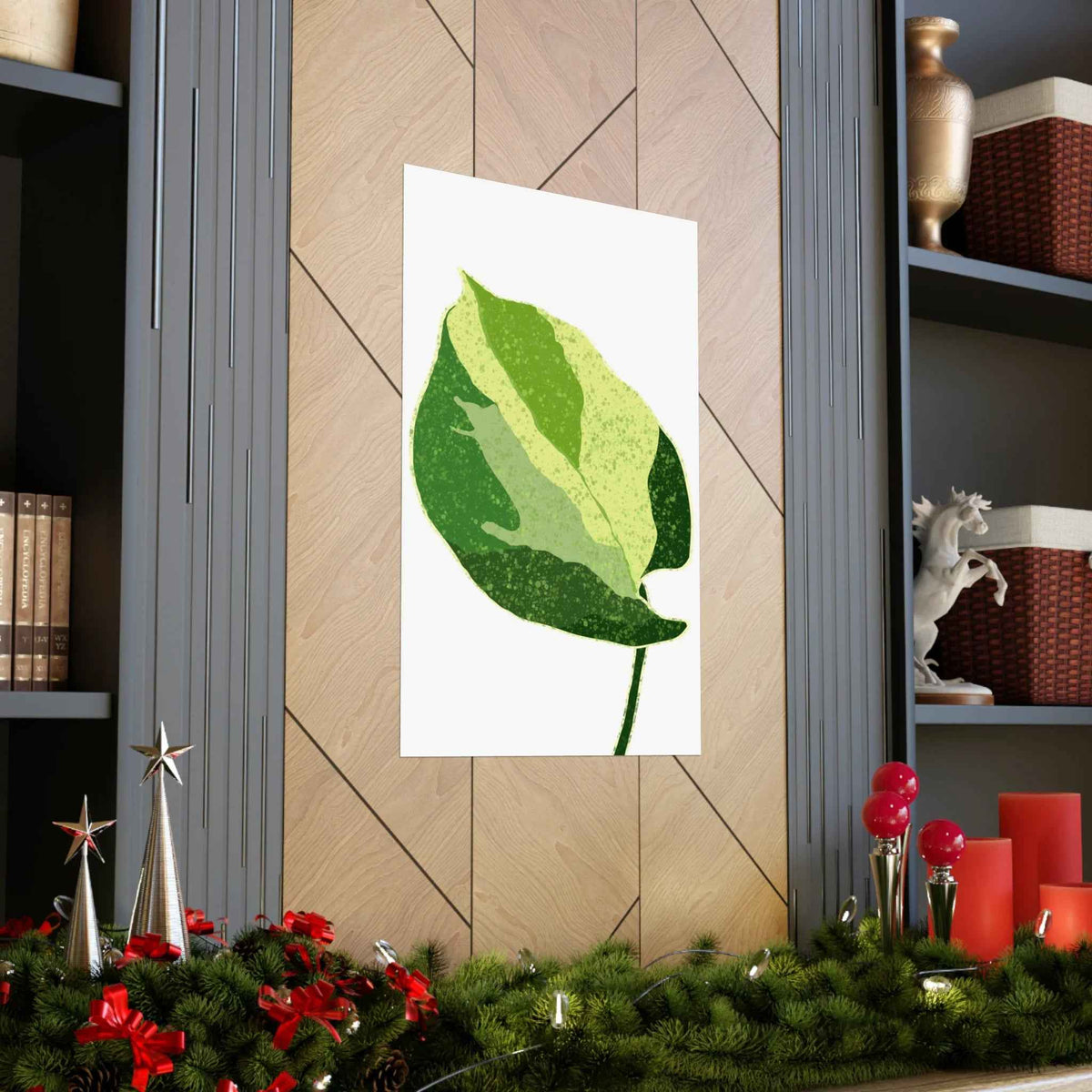 Manjula Pothos Illustrated Botanical Print – Unframed Wall Art