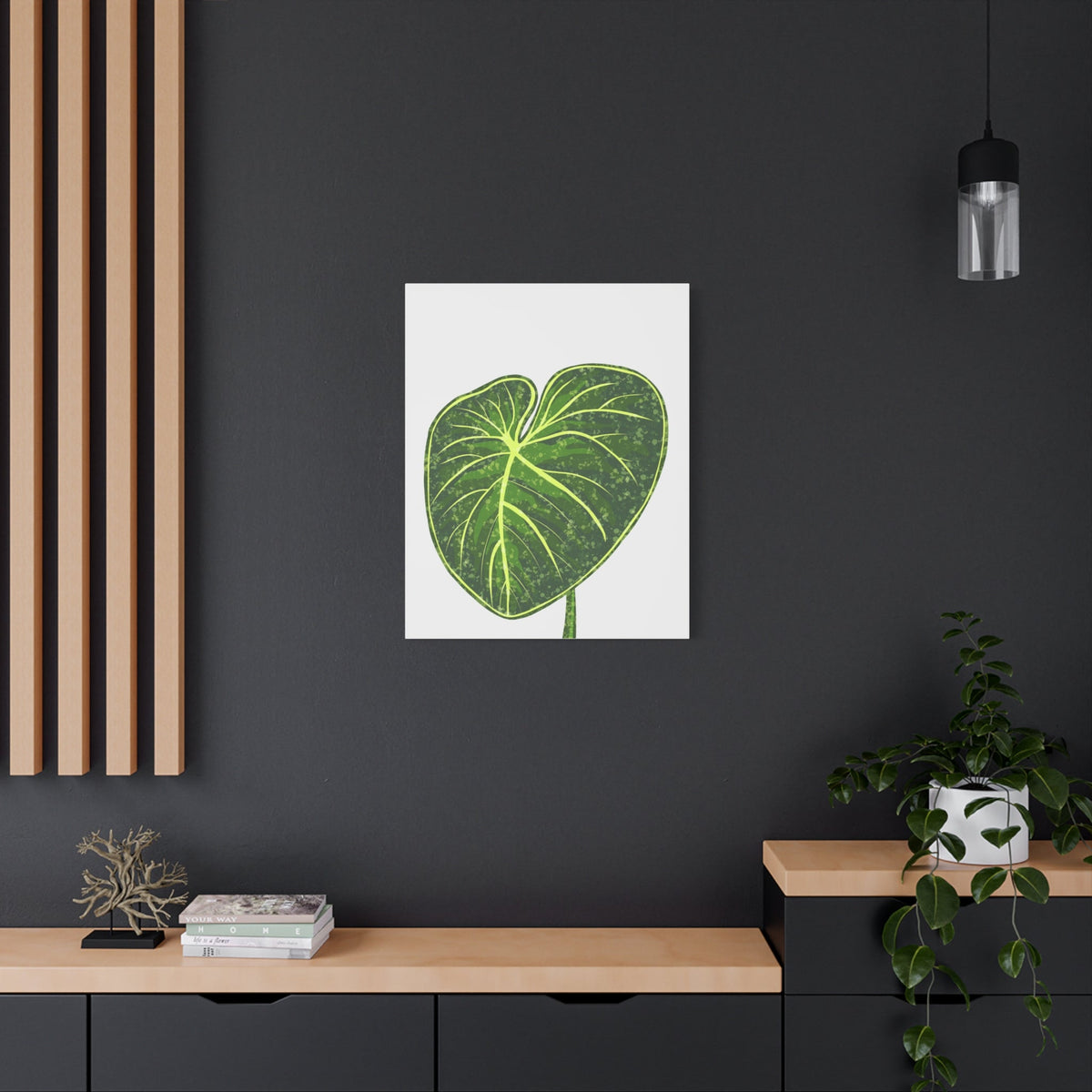 Philodendron Gloriosum Canvas Print – Botanical Wall Art
