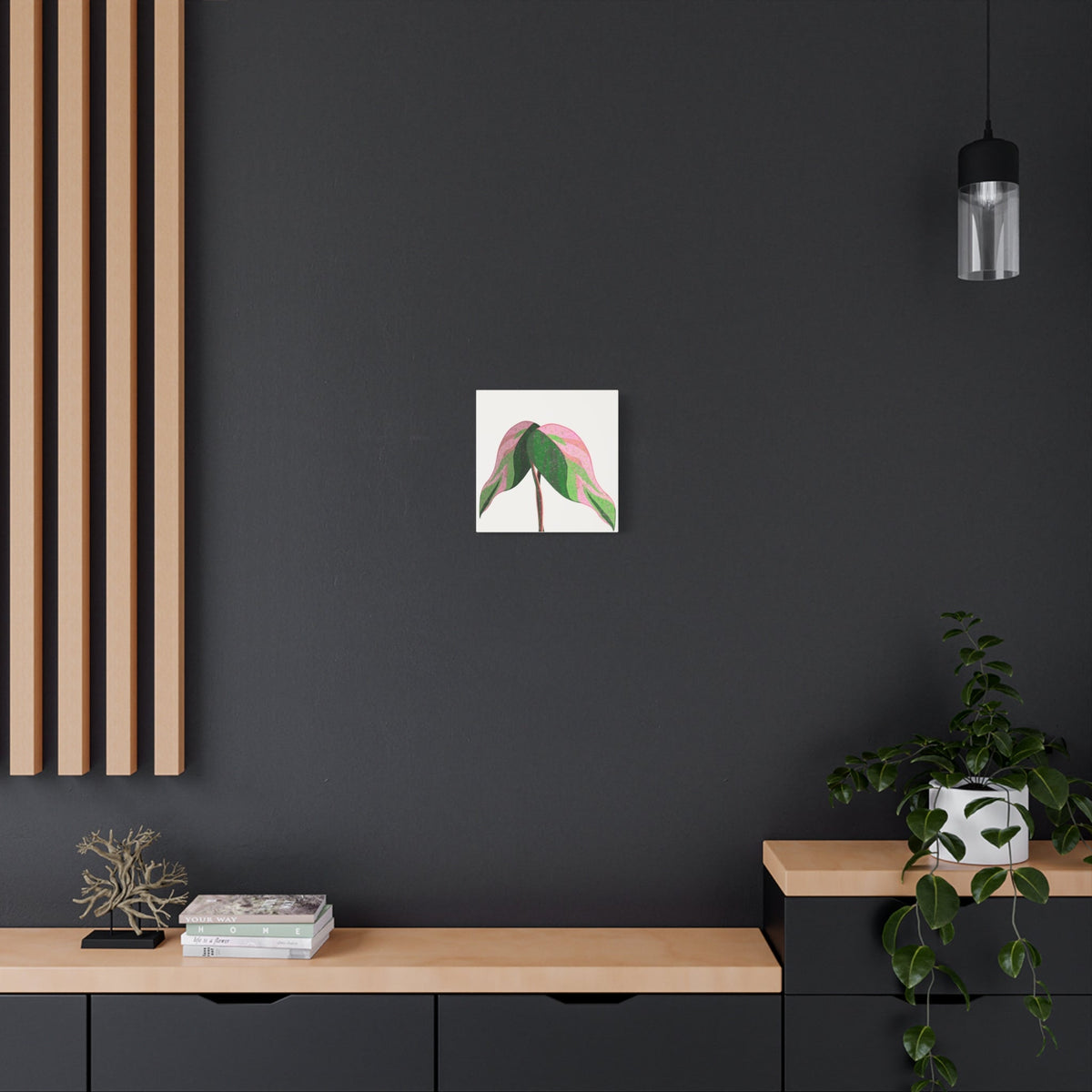Pink Princess Philodendron Canvas Print – Botanical Wall Art