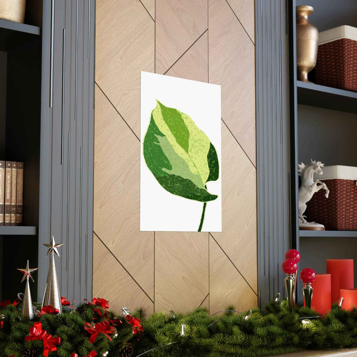 Manjula Pothos Illustrated Botanical Print – Unframed Wall Art