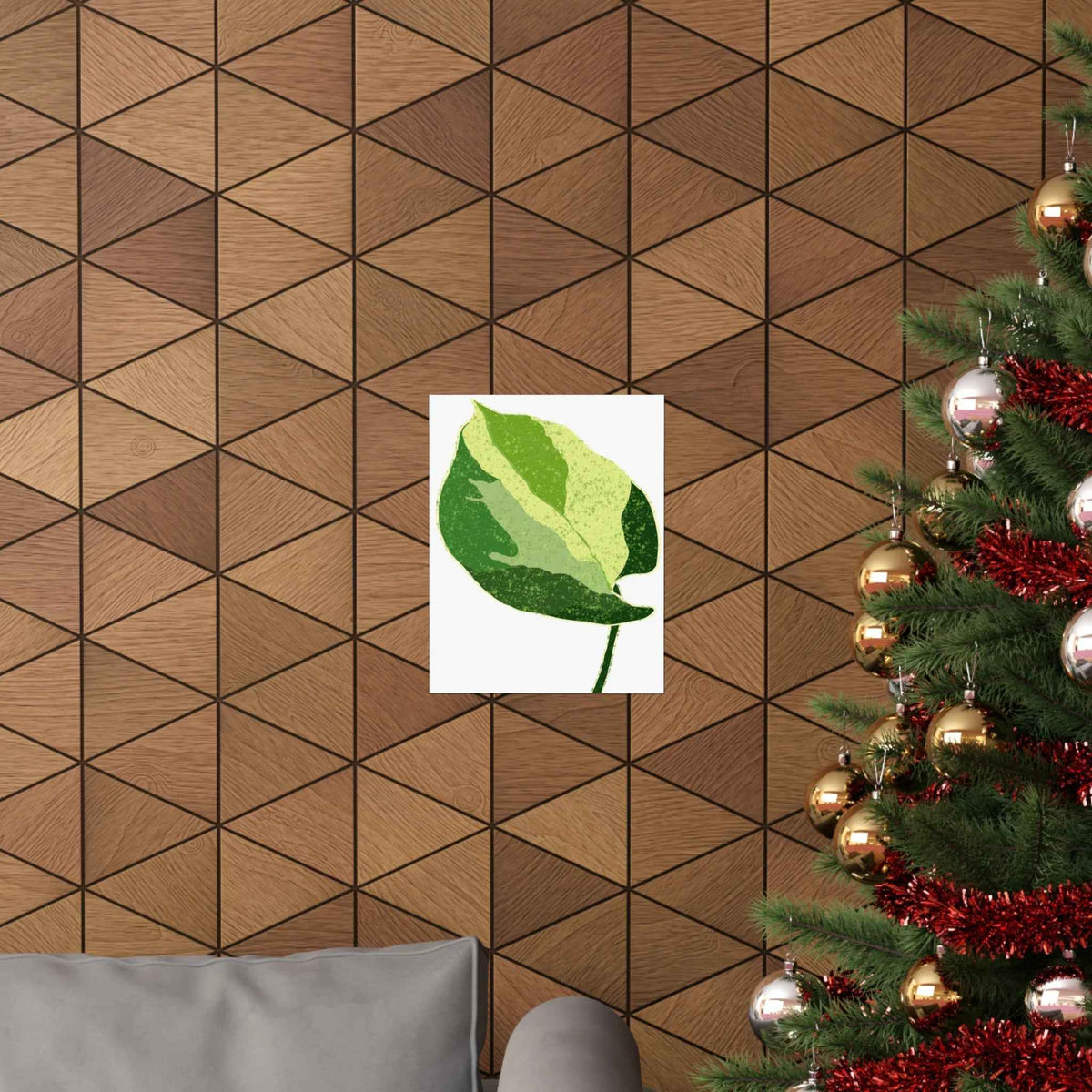 Manjula Pothos Illustrated Botanical Print – Unframed Wall Art