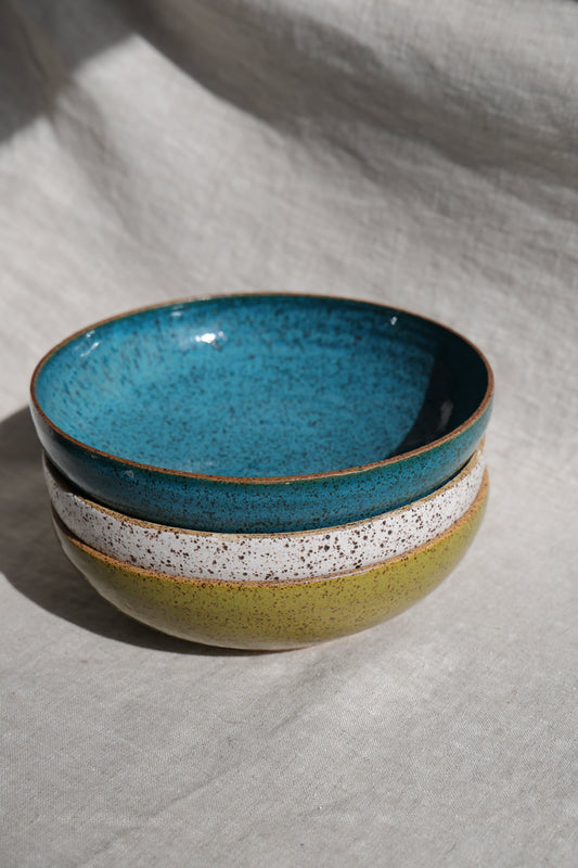 Choose your colors, Handmade Bowls for Pasta, Salad or every meal, Minimalist Pottery, Ceramic, Made to Order