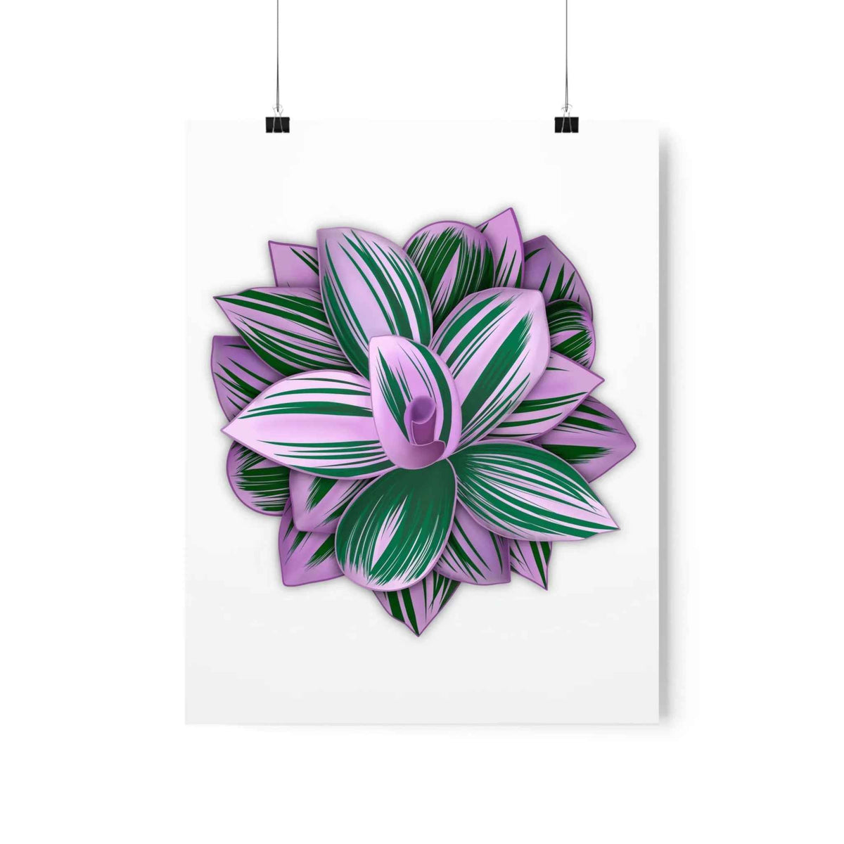Tradescantia Nanouk Botanical Print – Unframed Wall Art