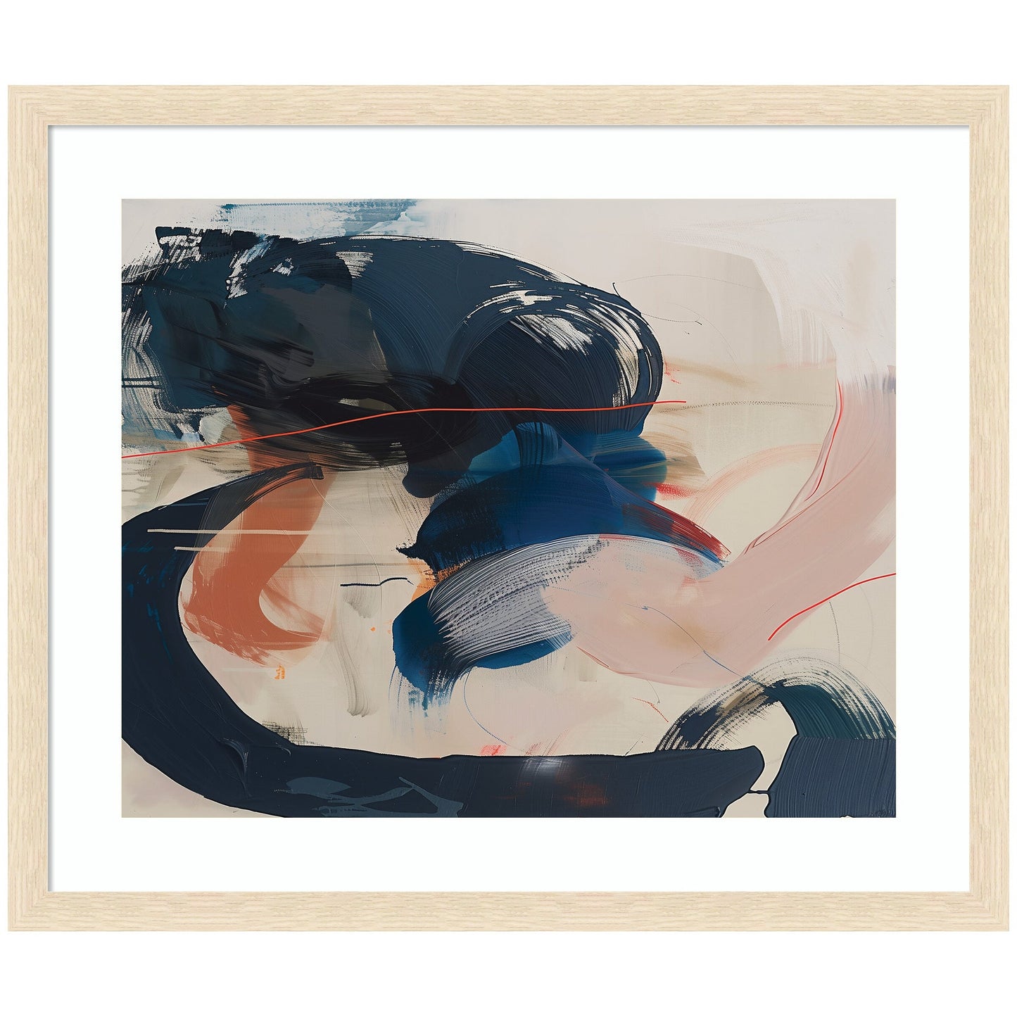 Framed Art Deep Blue Momentum I by Amy Lighthall