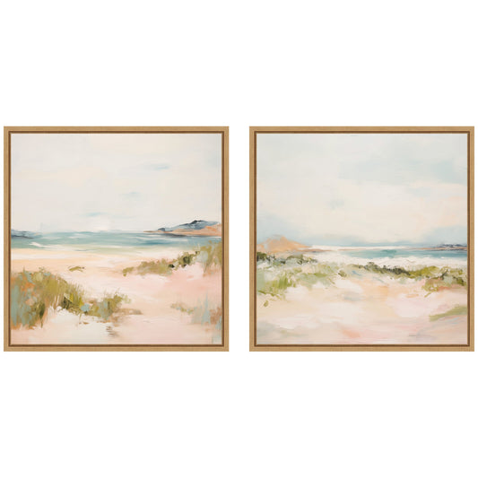 Tranquil Landscape Square 2 Piece Framed Canvas Wall Art Set by Amy Lighthall