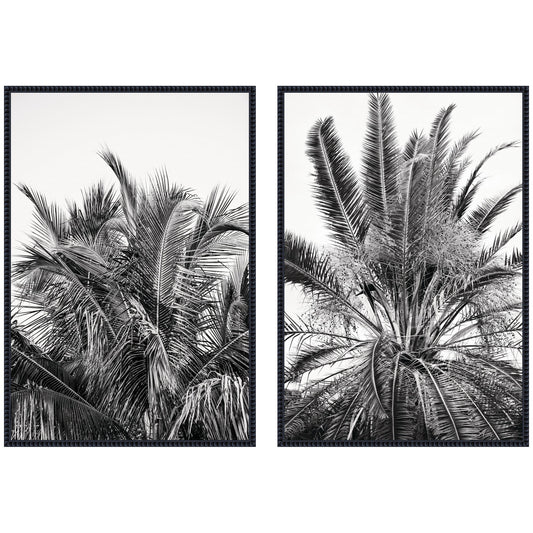 Palms No. 13 & No.15 2 Piece Framed Canvas Wall Art Set by Alicia Bock