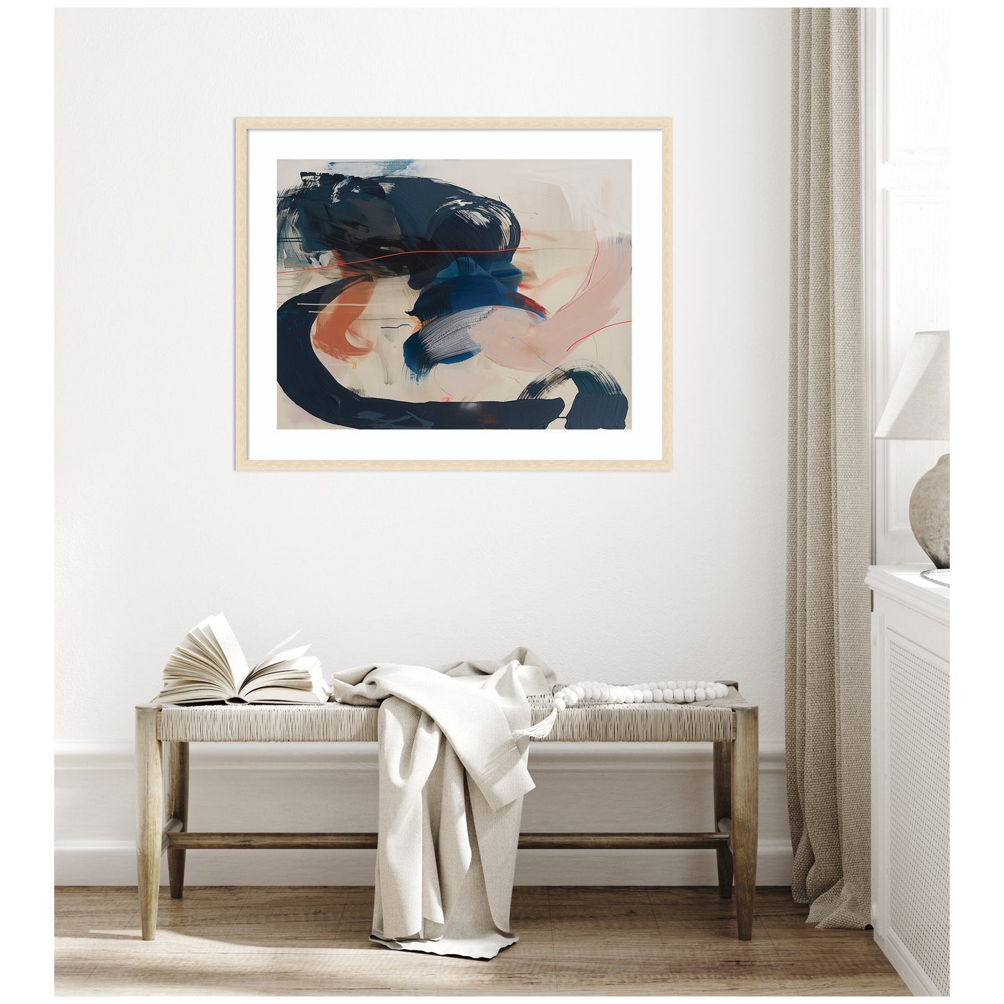 Framed Art Deep Blue Momentum I by Amy Lighthall