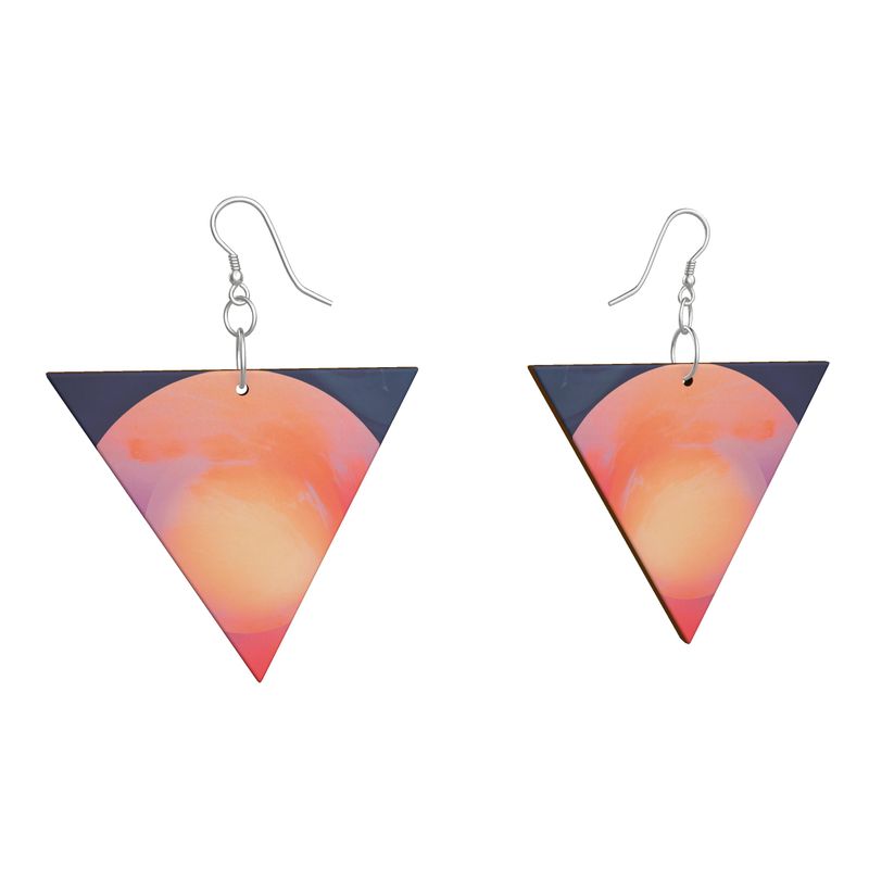 Geometric Solstice Wooden Earrings