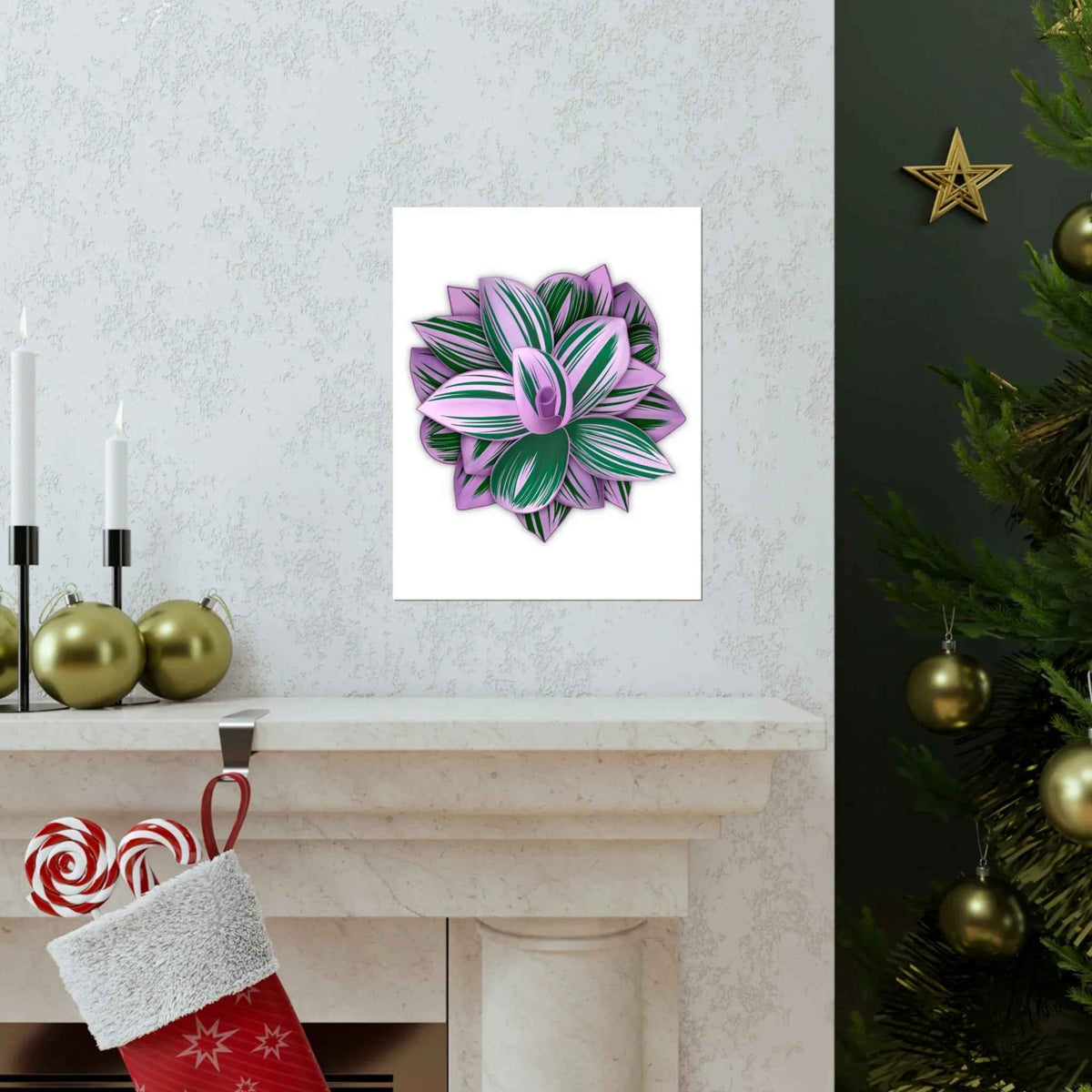 Tradescantia Nanouk Botanical Print – Unframed Wall Art