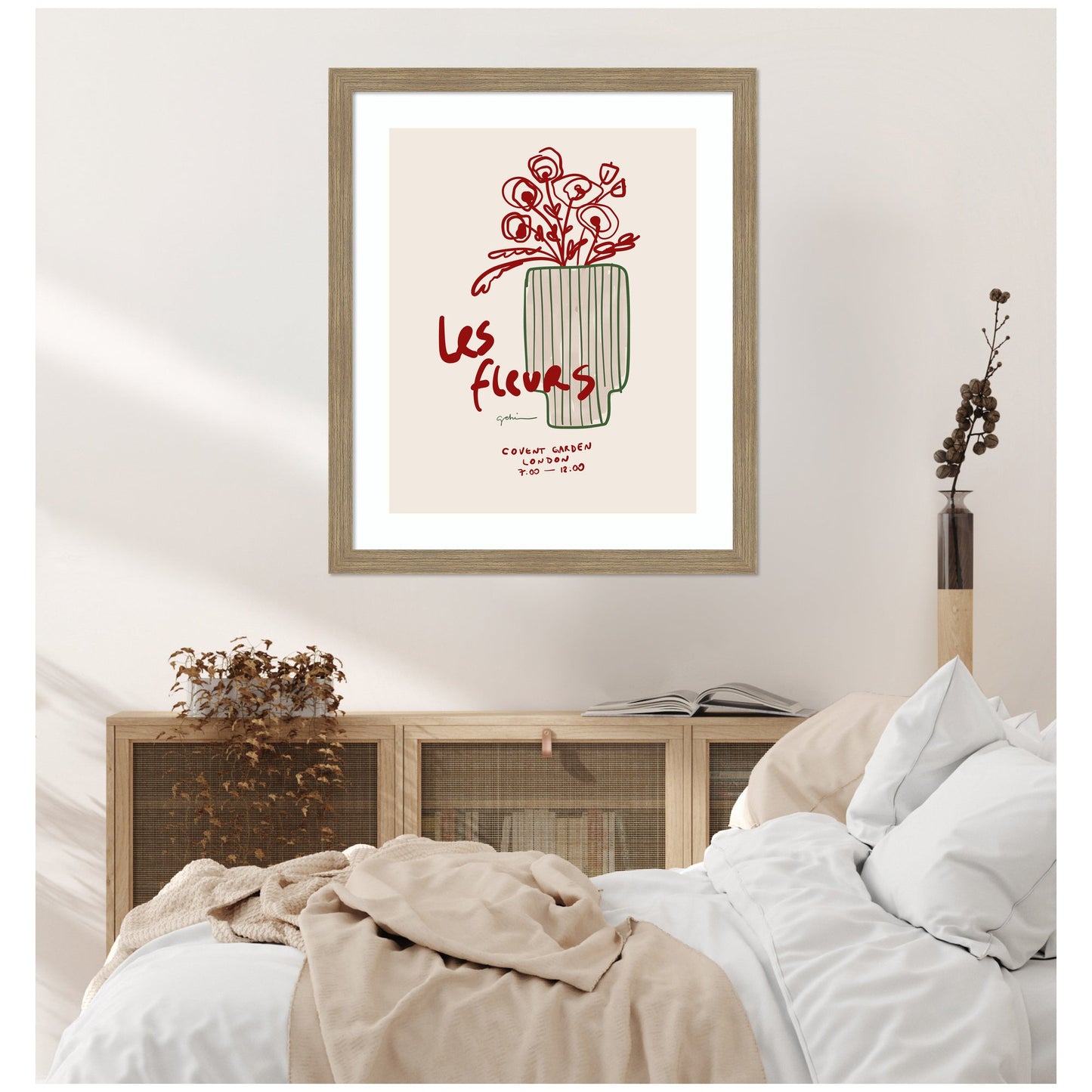 Les Fleurs by Gabrielly Guedes Framed Wall Art Print