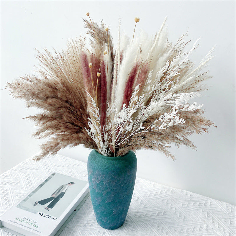 Boho-Chic Natural Dried Pampas Reeds - Hand-Selected Decorative Bouquet