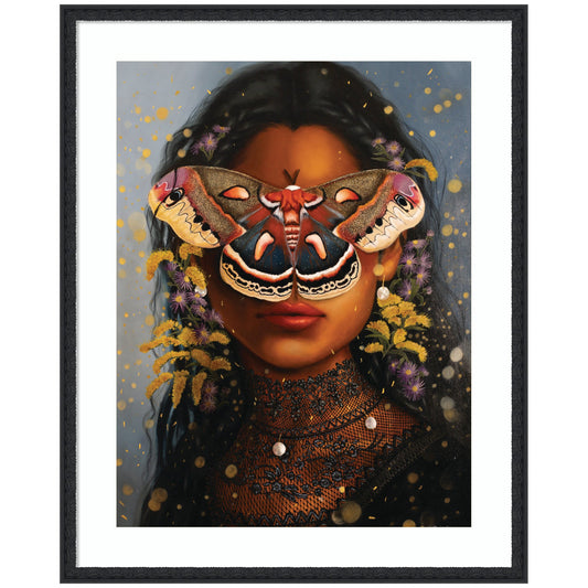 Asters and Goldenrod by Charlotte Brindley Framed Wall Art Print