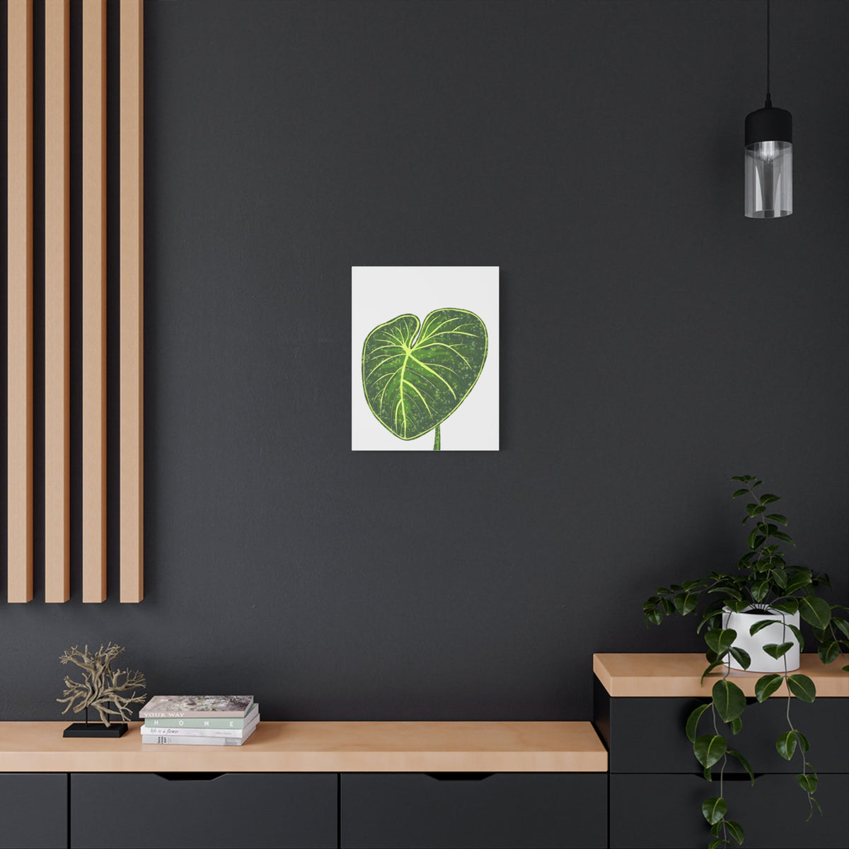 Philodendron Gloriosum Canvas Print – Botanical Wall Art
