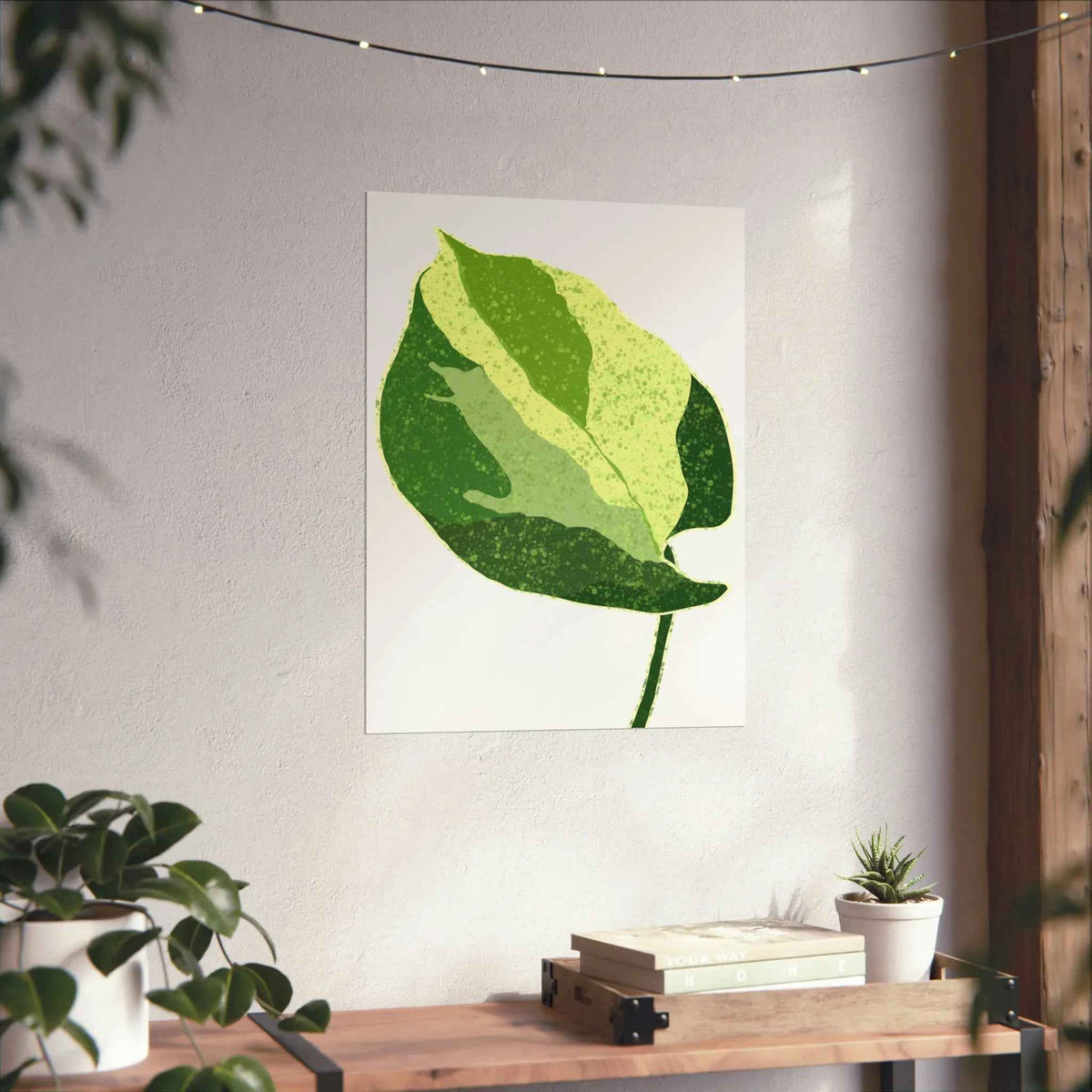 Manjula Pothos Illustrated Botanical Print – Unframed Wall Art