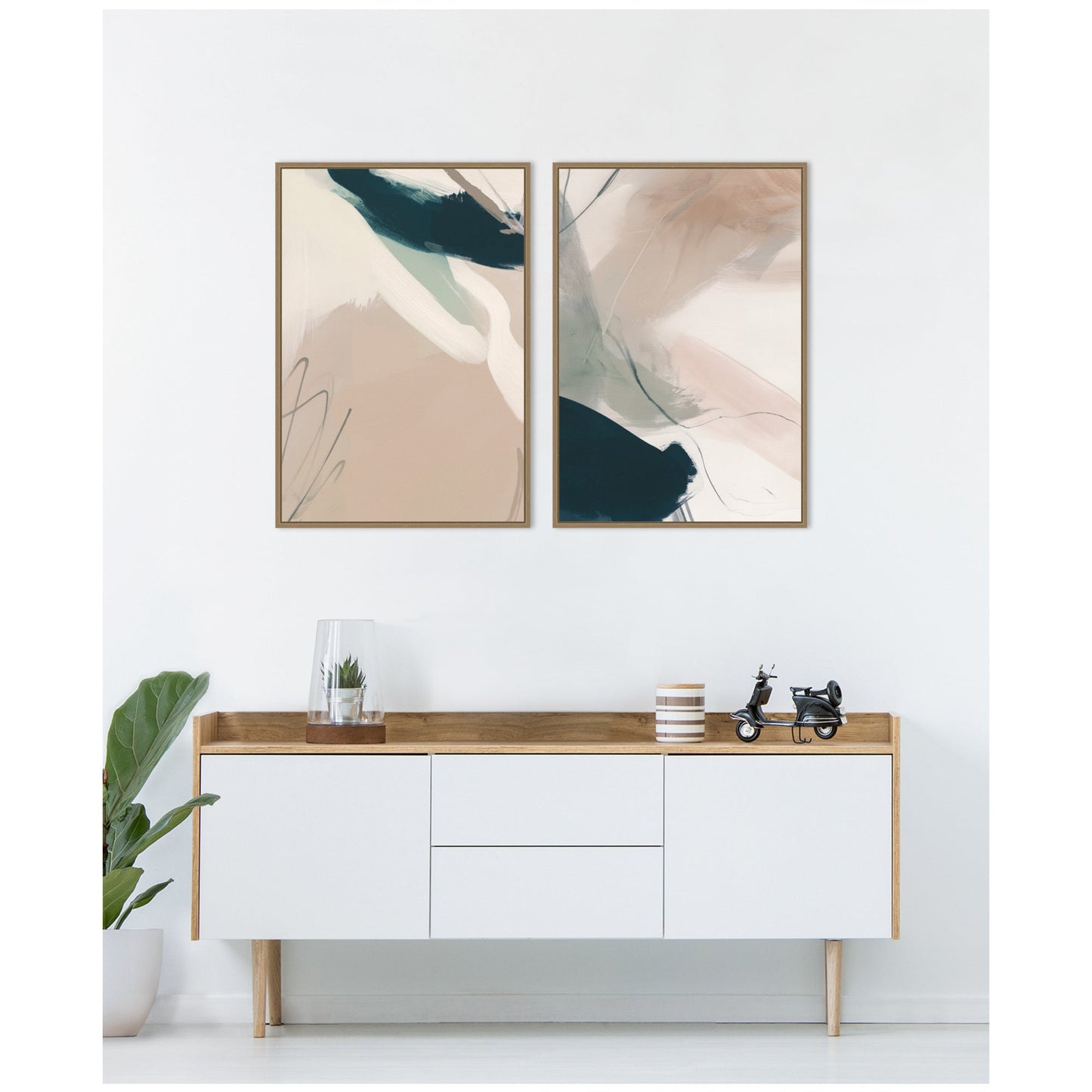 Marks No. 1 & No. 2 2 Piece Framed Canvas Wall Art Set by Amy Lighthall