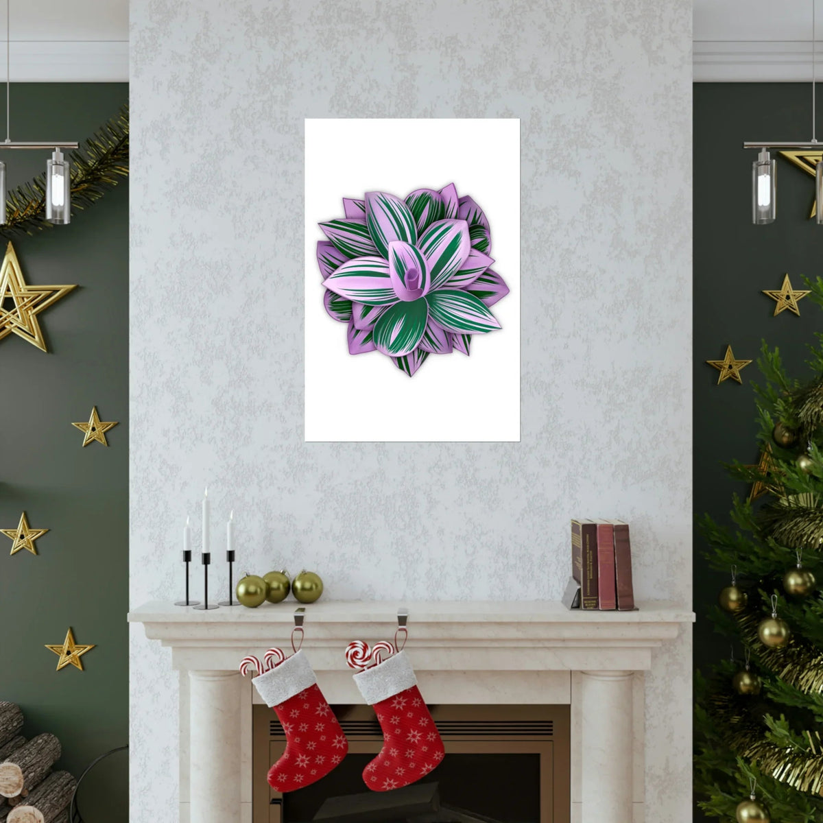 Tradescantia Nanouk Botanical Print – Unframed Wall Art