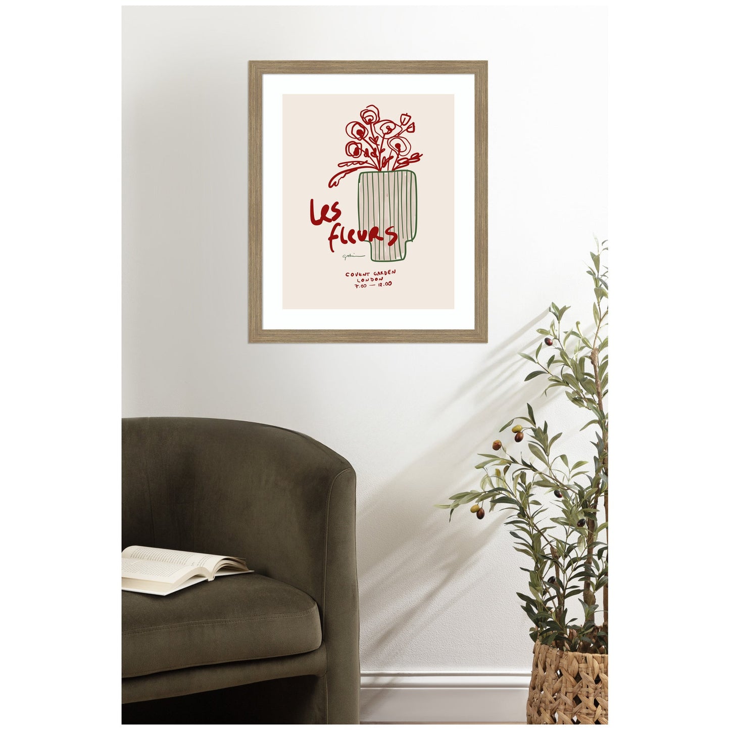 Les Fleurs by Gabrielly Guedes Framed Wall Art Print