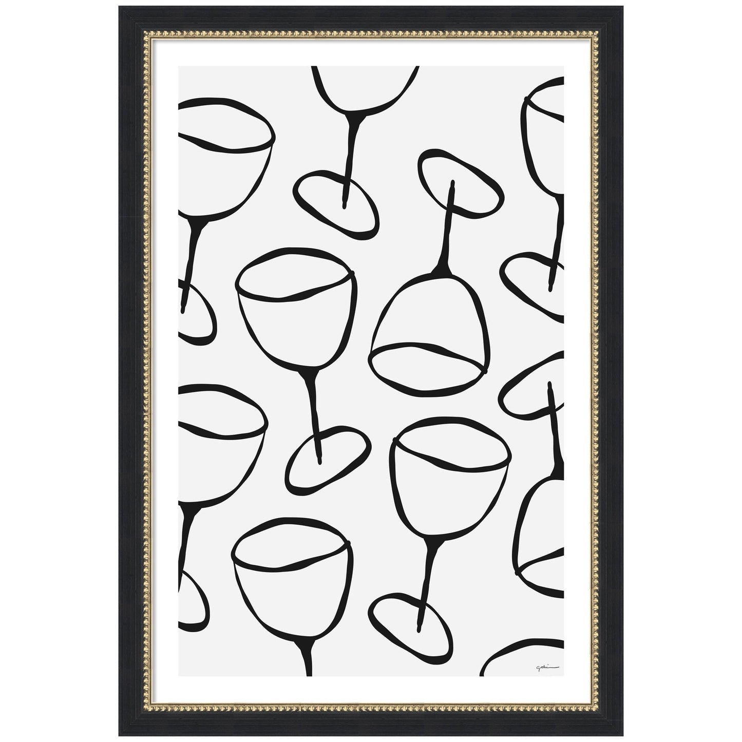Wine Everywhere by Gabrielly Guedes Framed Wall Art Print