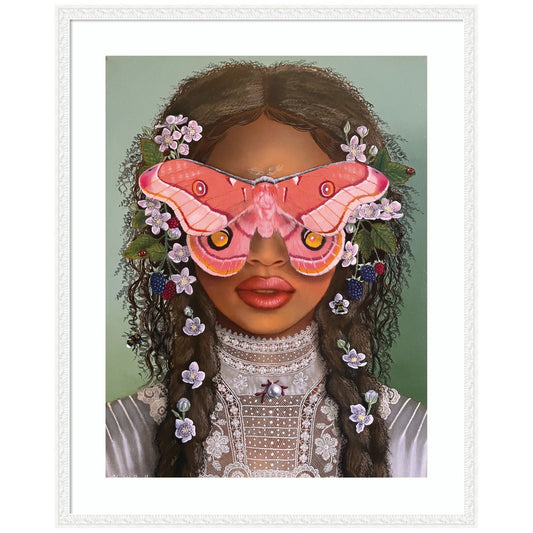 In The Garden With Antheia by Charlotte Brindley Framed Wall Art Print