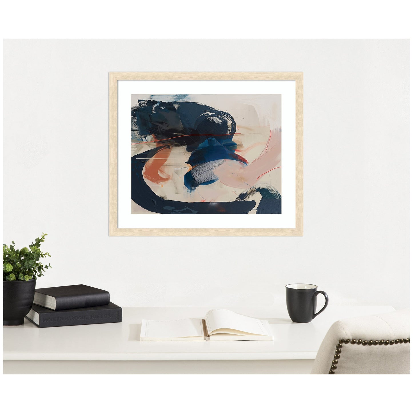 Framed Art Deep Blue Momentum I by Amy Lighthall