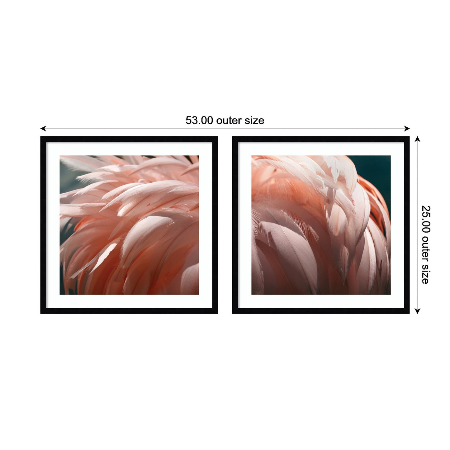 Flamingo No. 1 & 2 2 Piece Framed Wall Art Print Set by Alicia Bock